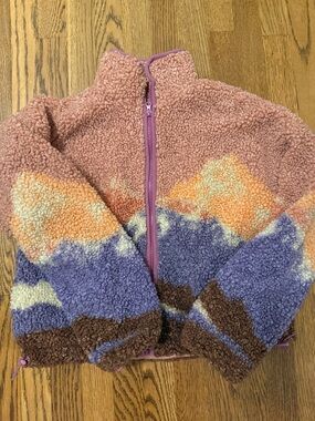 wild fable Pink and Purple Sherpa Zip Jacket